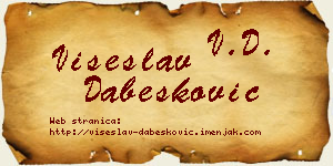 Višeslav Dabesković vizit kartica